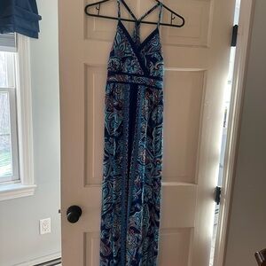 Blue Paisley Maxi Dress